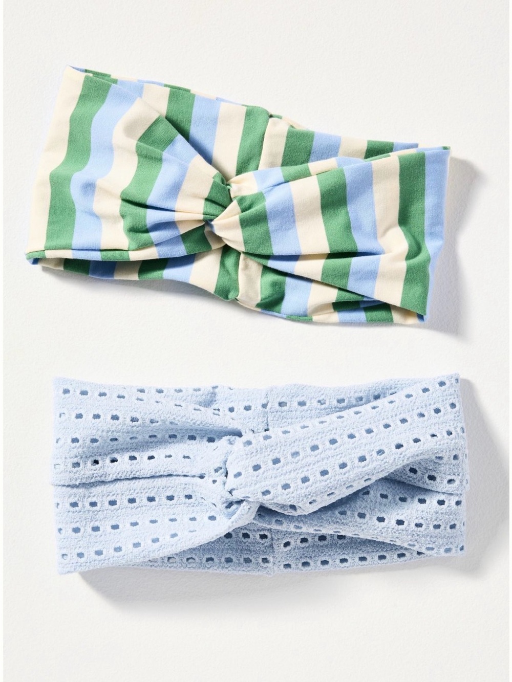 By Anthropologie soft twist headbands, Blue, Set of 2